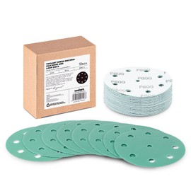 5 Inch 9 Hole 800 Grit Sanding Disc, Hook and Loop Film Backing Sanding Discs Compatible with Festool Sanders by toolant - 50 Pack