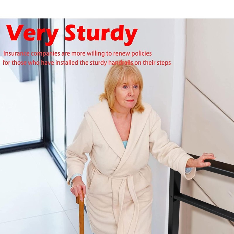 Metty Metal Handrails for Outdoor Steps Suitable for 1 to