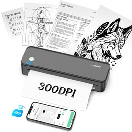 JADENS JADENS Wireless Portable Thermal Printer, 8.5'11' Thermal Paper, 300DPI, Bluetooth, Inkless, Compatible with iOS, Android & Laptop