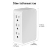 FiiMan 6 Outlet Wall Adapter, UL Listed 3-Prong Grounded Outlet