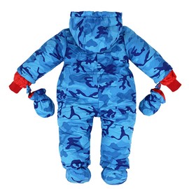 Baby Winter Jumpsuit with Hood Boys Snowsuits with Gloves and Booties Warm Clothing Set 3-6 Months