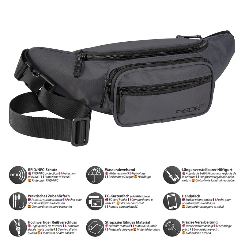 PEDEA Trend* Waterproof Bum Bag with Zip for Men and