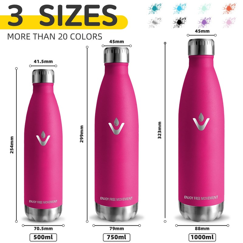Thermos Flask, 750 ml, Stainless Steel, BPA-Free, Leak-Proof, with Screw