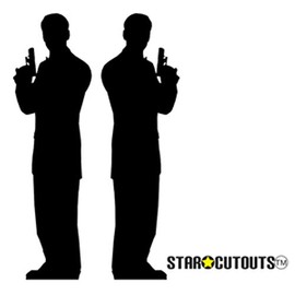 SC4 Secret Agent Male, Double Pack Cardboard Cutout Standup