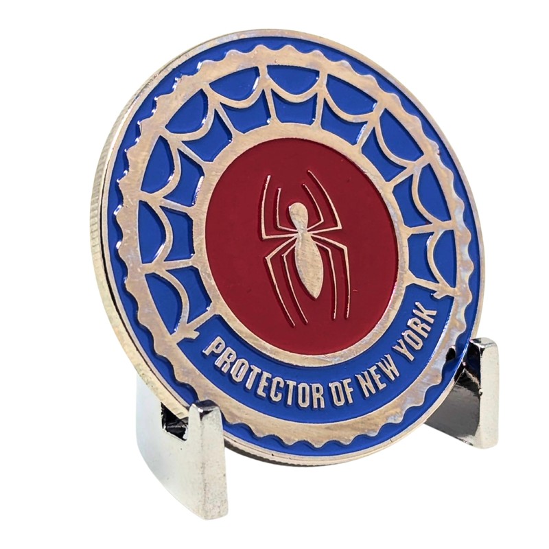 Military Challenge Coin Display Stand - Solid Metal with Anodized