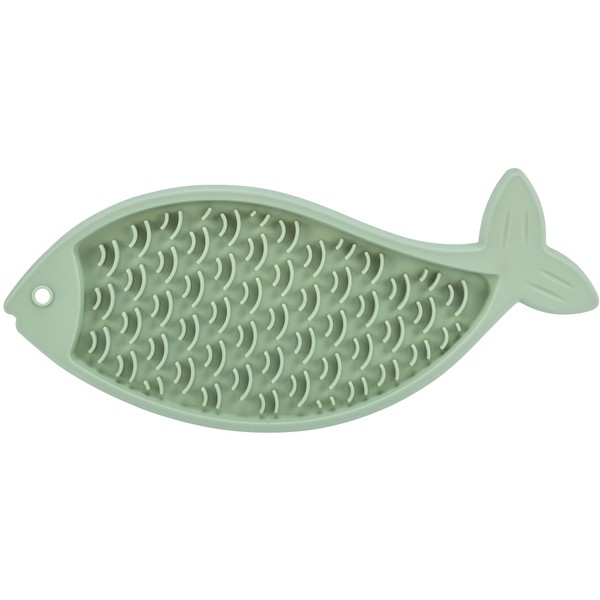 TRIXIE Lick'n Snack Mat for Cats, Fish-Shaped Cat Slow Feeder,