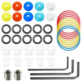 Professional Tattoo Machine Accessories Kit, 45-Piece Set with O-Rings, Grommets, Rubber Bands, Hex Keys, Multicolour