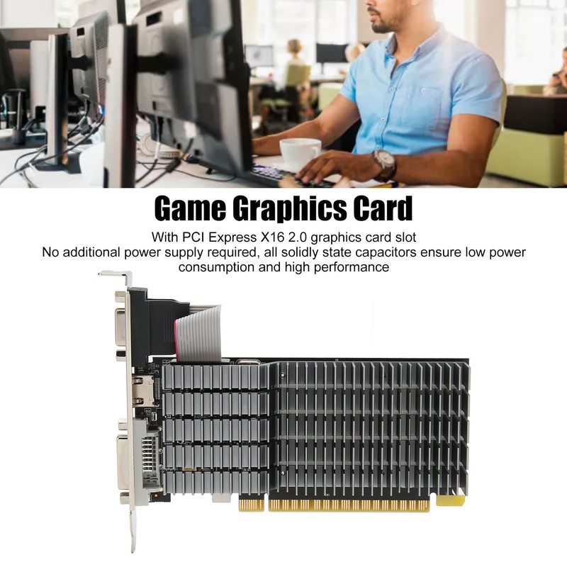 GT710 4G GDDR3 Graphics Card Support DVI VGA HD Multimedia