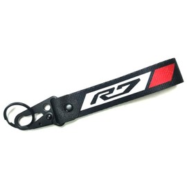 Motorcycle Keychain Metal Key Tag Label Ring Compatible With Yamaha YZF R7 Red, Black, Free