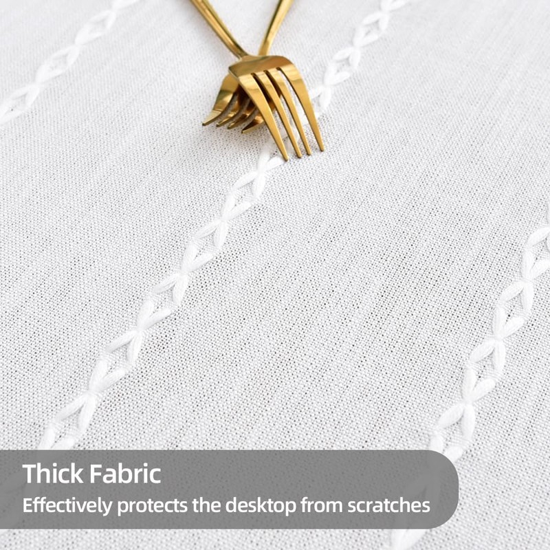 Plenmor Table Cloth for Rectangular Table Natural Tablecloth for Outdoor