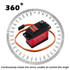 Wishiot 2PCS TD-8135MG 35KG Servo 360 Degree Continuous Rotation Servo Digital Coreless Large Torque Full Metal Gear for DIY Robot Robotic RC Model