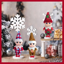 3pcs Mini Christmas Baby Elf Dolls for Girls Boys,Cute Little Elfs Twins Christmas Baby Elves,Small Elf Baby Doll Novelty Toys Tiny Christmas Dolls Elf Accessories for Kids Gift Xmas Stocking Stuffers