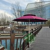 WujinJoy Heavy-Duty Patio Umbrella Holder - Adjustable Umbrella Stand Base