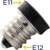 E12 to E11, Candelabra E12 Socket to Mini Candelabra E11