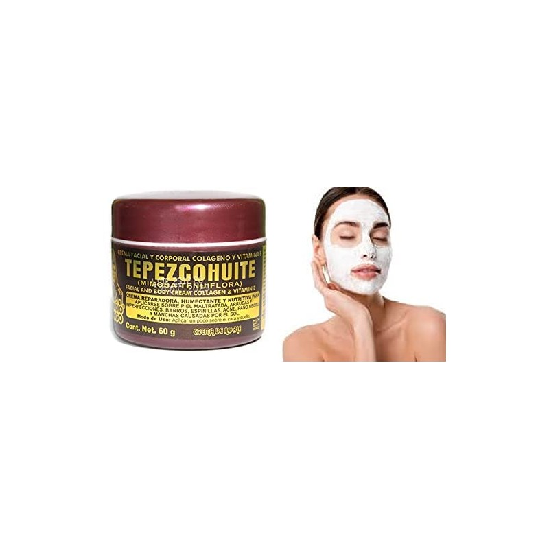 Colágeno y vitamina E Tepezcohuite crema 4 oz