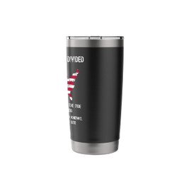 With The USA So Divided - Patriotic US Flag -Gun Owner Stainless Steel Insulated Tumbler