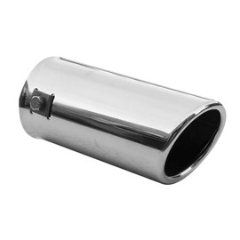 Rumplex Exhaust Trim Round Stainless Steel Sports Exhaust Tailpipe End Pipe Trim Exhaust Tips Tailpipe Trim Silencer Tip Universal Exhaust Pipe Chrome Rustproof