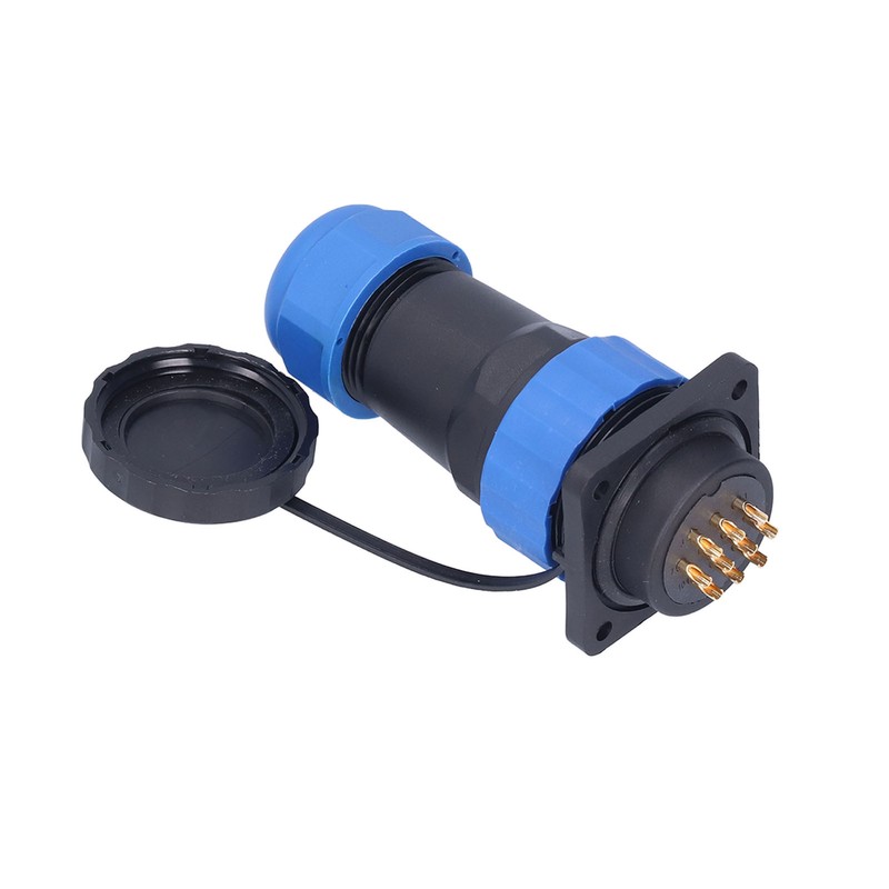 IP68 Waterproof Power Connector Male Female Square 4 Hole Aviation