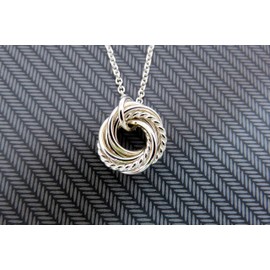 80th Birthday Gift | Sterling Silver Twist Necklace | 80th Birthday Necklace