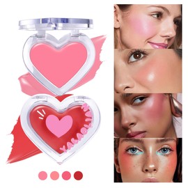 Heart Cream Blush – Multi-Use Cheek & Lip Tint, Lightweight & Smudge-Proof, Natural Glow Finish, Long-Wearing Blusher for All Skin Tones