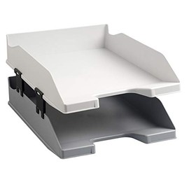 Exacompta 12714D Pack of 4 Spacers for Letter Trays, Letter Trays, Combo Mini Midi Maxi to Increase the Spacing, Black