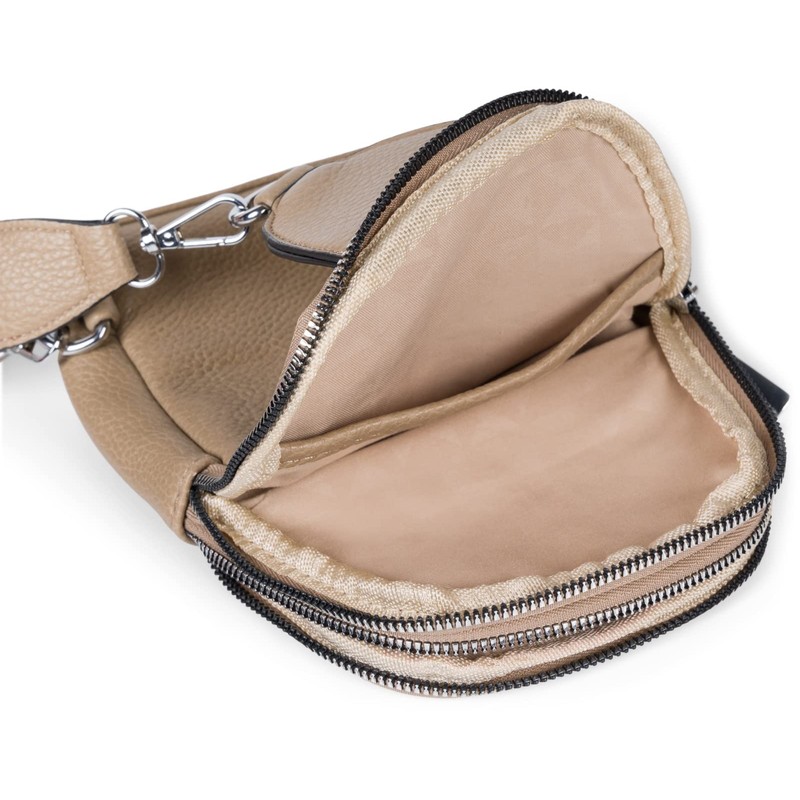 styleBREAKER Women's One Shoulder Backpack, Patterned Shoulder Strap, Solid Colour