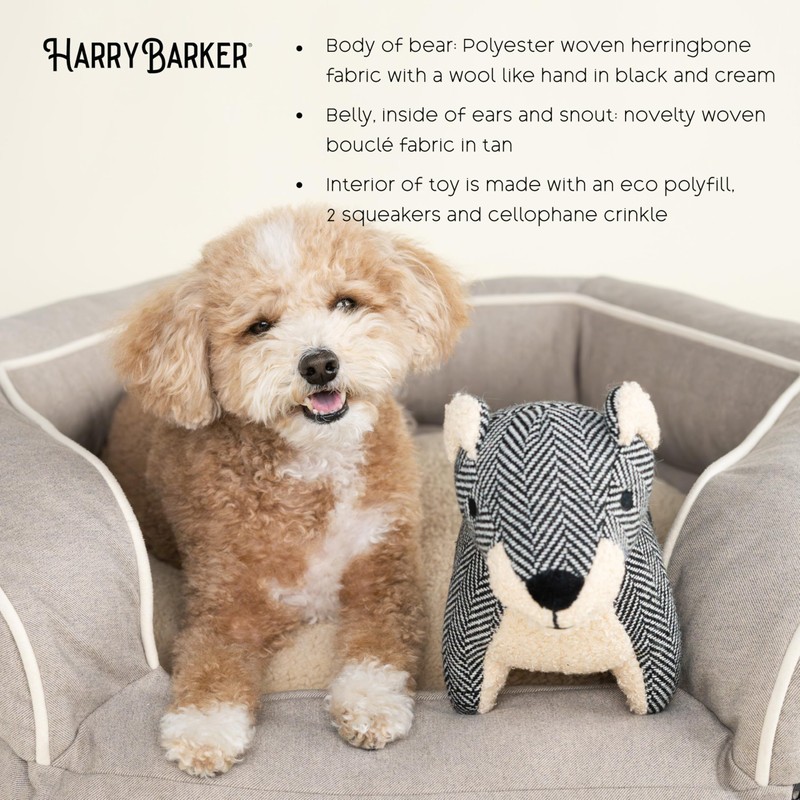 Harry Barker Herringbone Bear Toy