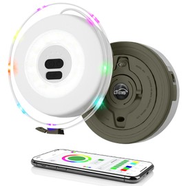 DIBMS 1-Pack LED Camping String Light w/App Control, 19FT Rechargeable Multi-Color Waterproof Hanging Light for Outdoor Camping Awning Tent Garden Party Festival Decor