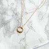 NAOTJEWELRY Women Jewelry Necklace Triple Ring Necklace gold