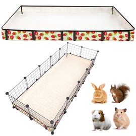 JOGEPEYO Guinea Pig Cage Liner，Washable Waterproof Oxford Cloth Cage Liners for Small Animals,Hamster Chinchilla Hedgehog Rabbit and Other Small Animals Not Include Cage (28x70 inches)
