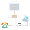 Phone Jack Splitter, In-line DSL Splitter Filter for Phone Line