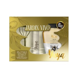 YUYA Jardín Vivo Set de Pestañas Enchinador + Máscara “10 Aceites Naturales” Color Negro + Desmaquillante Bifásico | Define, Riza y Remueve Maquillaje