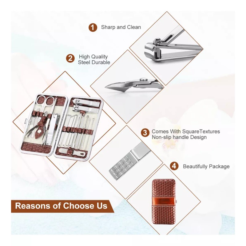 Yougai Set De Manicura Yougai 18 Piezas De Acero Inoxidable