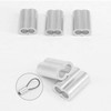 Futheda 100 pcs Aluminum Crimping Loop Sleeve Clips with Double