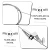 TEHAUX 2 Sets Stainless Steel Picture Hanging Wire Kit Wire