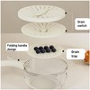 Wzenclave New Draining Basket with Lid, 2 in 1 Multi-Function