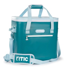 RTIC Soft Cooler 40 Can, Insulated Bag Portable Ice Chest Box for Lunch, Beach, Drink, Beverage, Travel, Camping, Picnic, Car, Trips, Floating Cooler Leak-Proof with Zipper, Deep Harbor