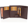 KRONIFY Men's Leather Wallet, Genuine Leather Wallet, RFID Protection, Landscape