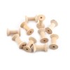 Mini Wooden Bobbins, Pack of 10 Unfinished Wooden Bobbins, Empty