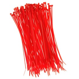 Pack of 100 Cable Ties 200 mm x 2.5 mm for Shade Net Fence Panel Fence in Red