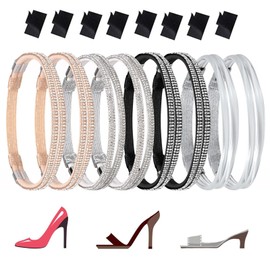 Shoe straps for heels,heel straps for high heels,shoe straps for loose shoes,suitable for fixing loose high heels Elastic high heels(4 Pairs)