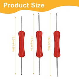 PHCOZY 3 Pieces Knitting Needles Portable Braid Craft Double Heads Sewing Accessories Women for Using Weaving Tools for Sweater Clothing Scarf Bag
