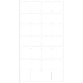 BlackDreams® 600 Pieces Multicolored Color 25mm (1 Inch) Square Sticker Self Adhesive Labels Writable Surface for Kids Activity, File Classification, Calendar Planner, Organizing (White)