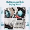 JASIWAY Dish Drying Rack in Sink, Over The Sink Colander
