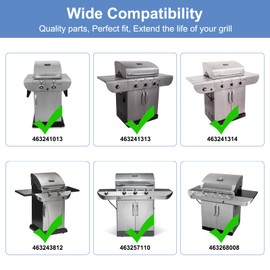 Criditpid Grill Emitter Plates for Charbroil Commercial Tru-Infrared 463241314 463268008 463241313 463241013 463243812 463257010, 3-Pack Stainless Steel Cooking Grates.