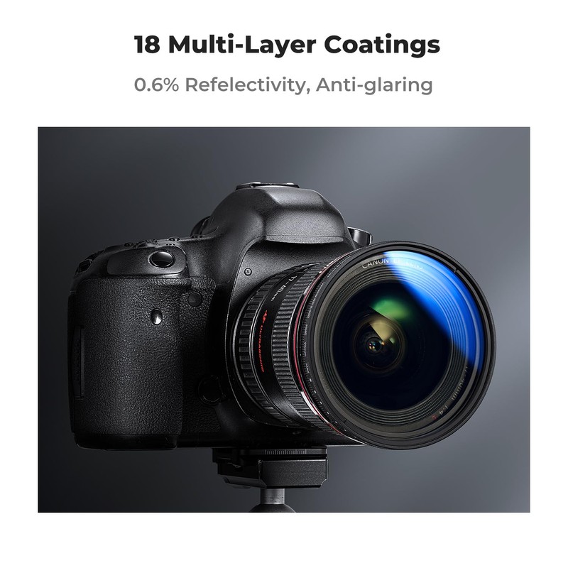 K&F Concept 40.5mm Variable ND2-400 Filter + Lens Cap +Cleaning