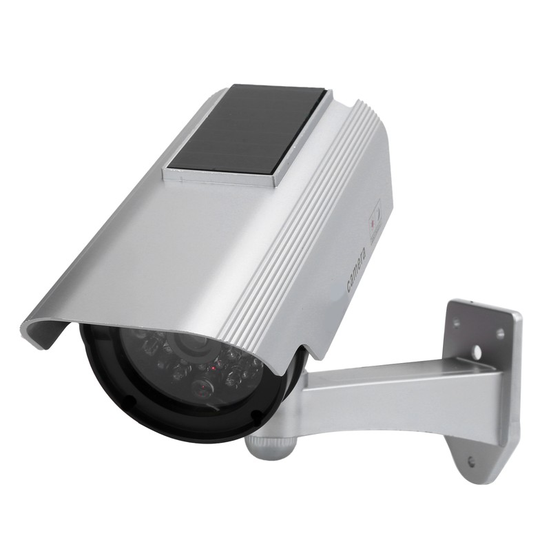 Dummy Camera Fake Monitor CCTV Surveillance System with Light Solar