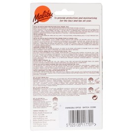 Malibu Sun Duo Pack, SPF 50 Face Cream Sunscreen and SPF 30 Lip Balm Protection, Water Resistant, 2 Piece, 40ml and 5g