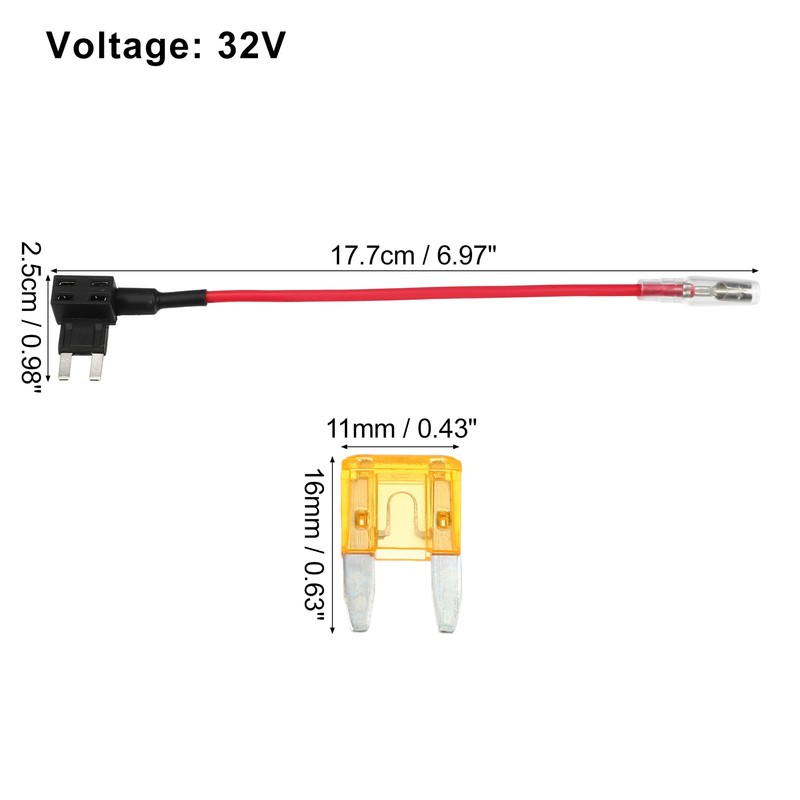 QUARKZMAN Set of 10 Car 32 V Mini Fuse Adapter