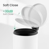Cesun 1.2 Gallons Small Trash Can with Lid, White Bathroom